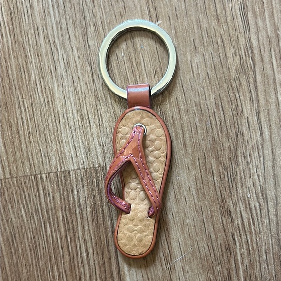 Coach Handbags - Coach Leather Flip Flop Sandal Key Ring Bag Charm